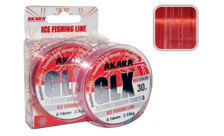 AKARA Ice Fluorcarbon Coated GLX  Red 30m