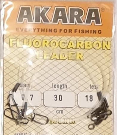 AKARA Fluorcarbon Leader 3pk 30cm 0,70mm