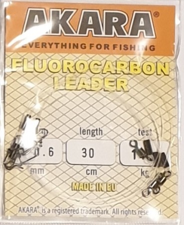 AKARA Fluorcarbon Leader 3pk 30cm 0,60mm